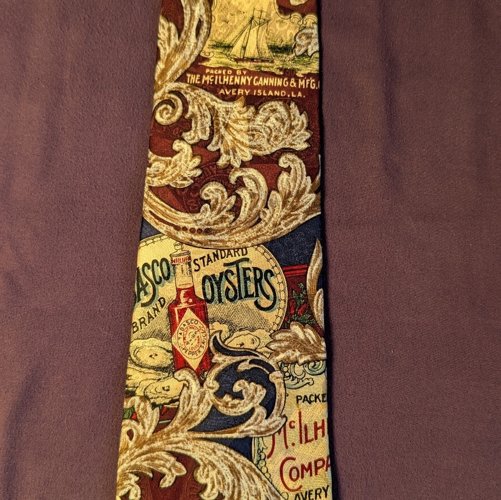 100% Silk Multicolor Tabasco Necktie